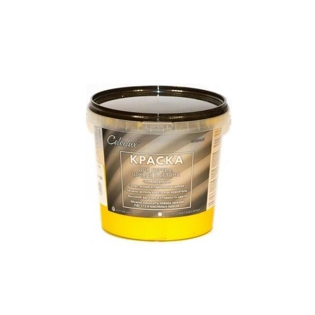 Краска для дерева/цоколя/бетона Colorlux черный матовый RAL5004 2,5 кг.