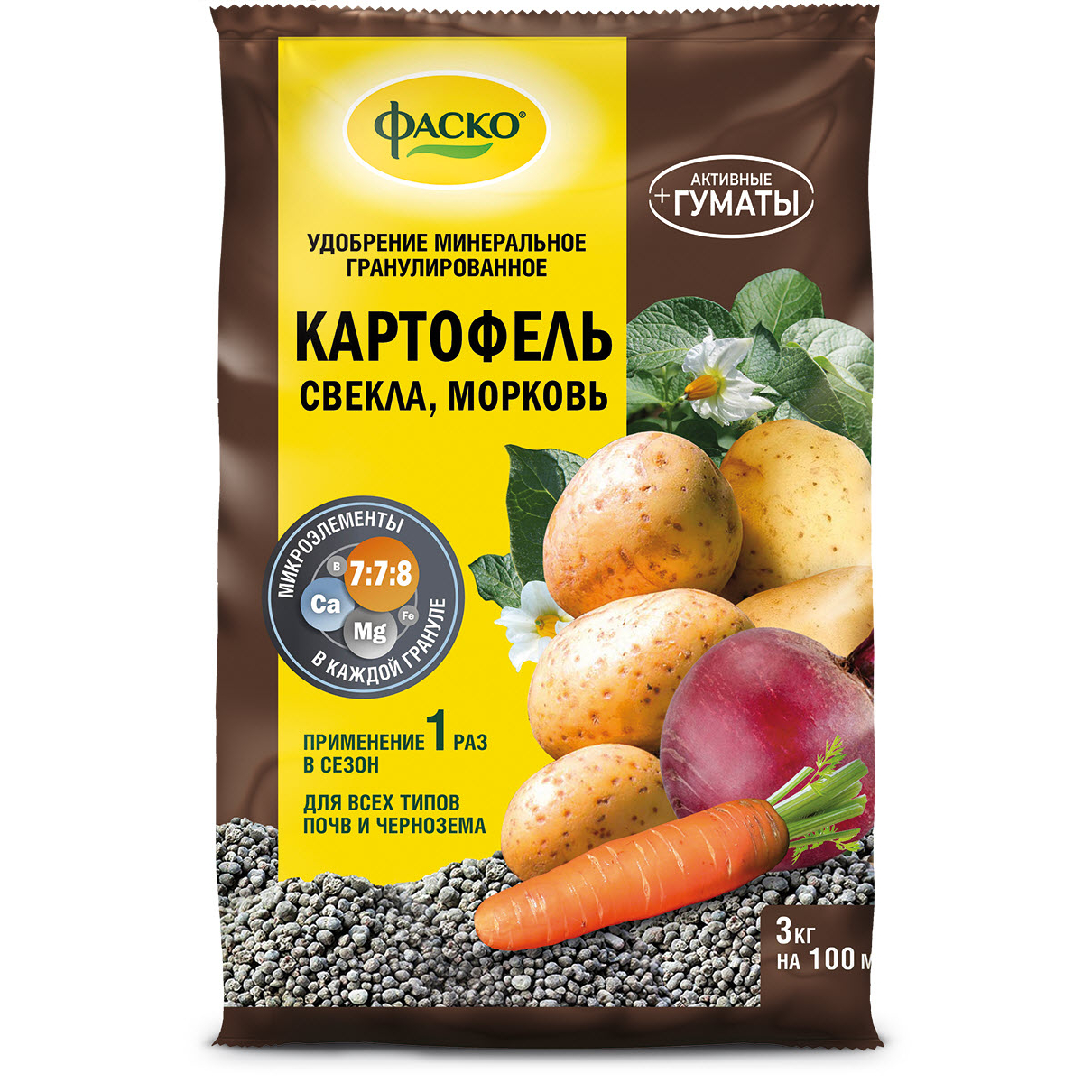 Удобрение сухое минеральное Фаско 5М Картофель гранулированное 3 кг